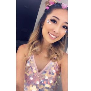 Small iHeartRaves Party Monster Sequin Crop Top